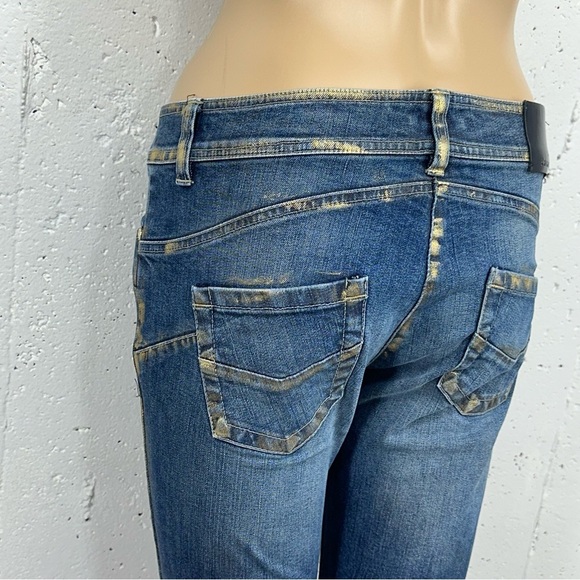 Caractere Milano Italy Women’s size 6 Gold Trim Skinny Stretch Jeans - Picture 3 of 16